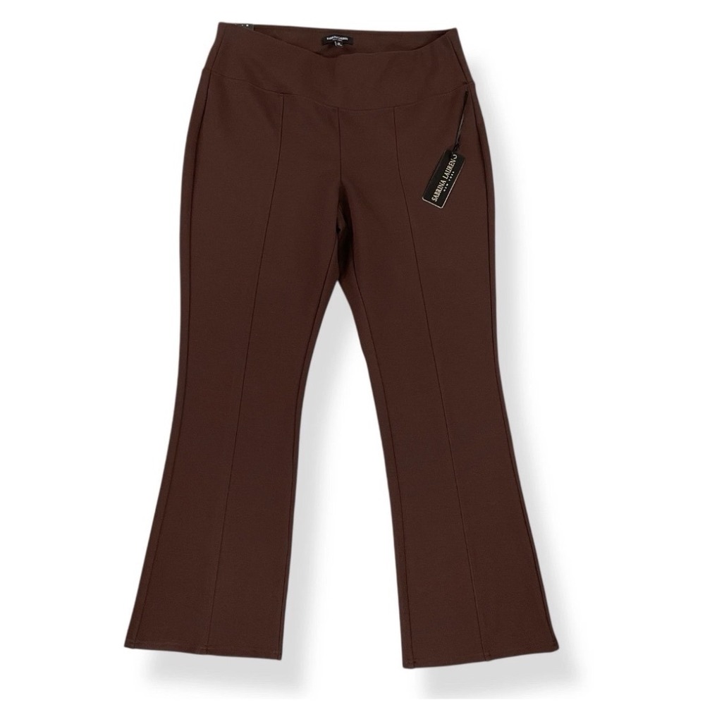 Sabrina Lauren Bootcut Pants Women 3X Brown Ultra Soft Stretch Boot Leg NWT